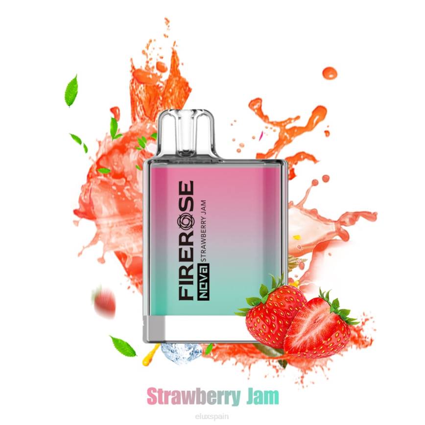 Elux Firerose Nova Z066113 Vape disponible de 600 inhalaciones Mermelada de fresa ELUX vape disposable