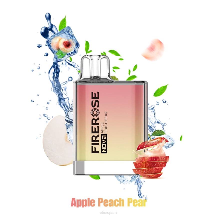 Elux Firerose Nova Z06620 Vape disponible de 600 inhalaciones manzana durazno pera ELUX vape review